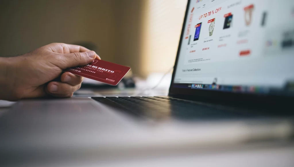 online shopping with a credit card