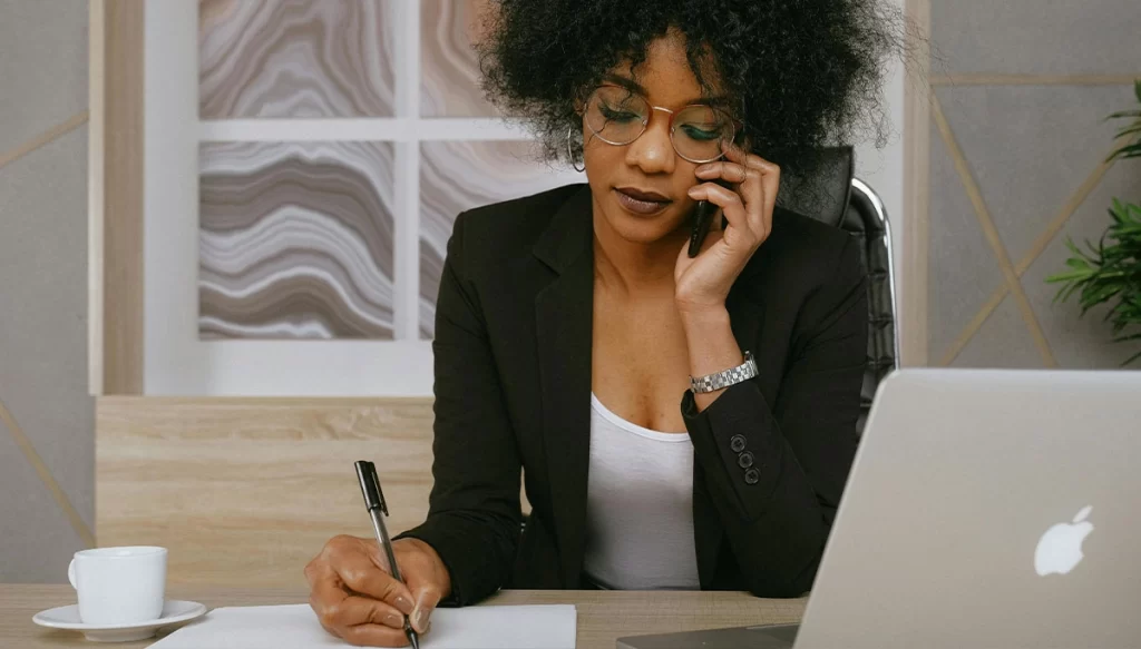 woman on the phone